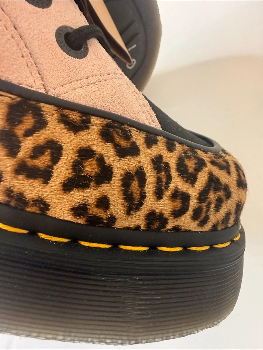 Dr Martens Buzz 5-Eye Leopard and Suede Shoes Ladies Size 7